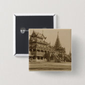 Das Hman Kyaung oder das Glaskloster, Birma Button (Vorne & Hinten)