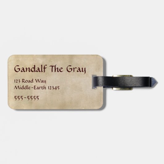 DAS HOBBIT: EINE UNERWARTETE REISE™ GEPÄCKANHÄNGER (Rückseite horizontal)