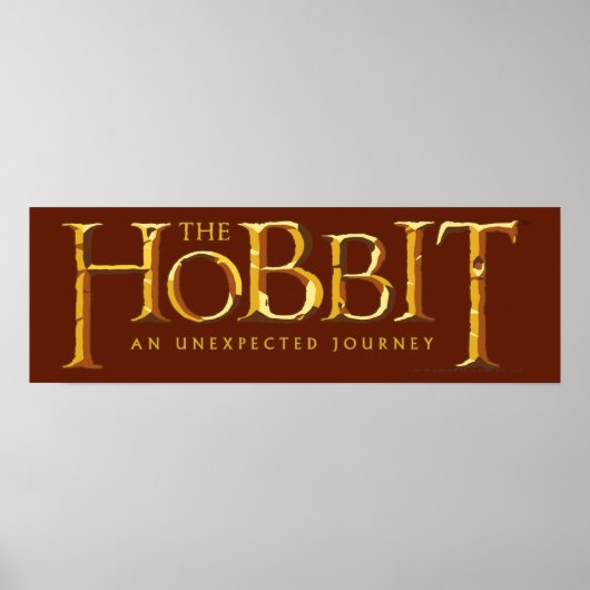 Das Hobbit Logo Gold Poster (Vorne)