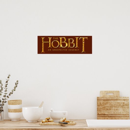 Das Hobbit Logo Gold Poster (Küche)