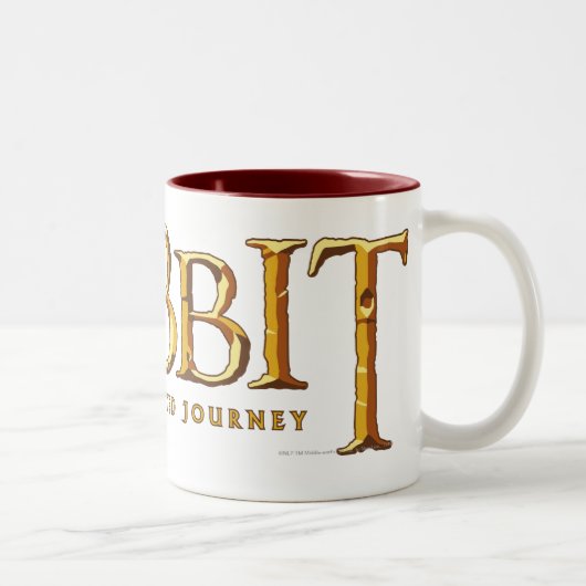 Das Hobbit Logo Gold Zweifarbige Tasse (Rechts)
