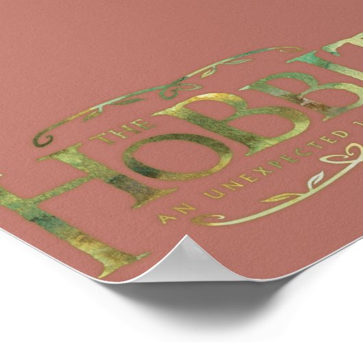 Das Hobbit Logo Green Poster (Ecke)