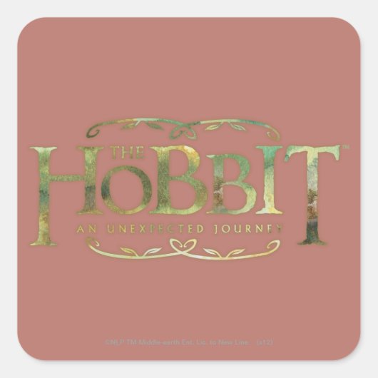 Das Hobbit Logo Green Quadratischer Aufkleber (Vorderseite)