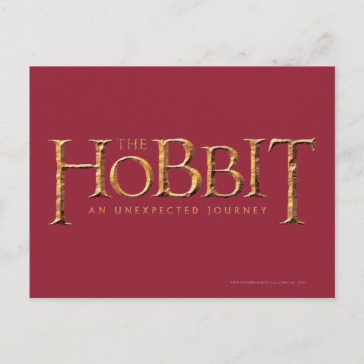 Das Hobbit-Logo ist texturiert Postkarte (Vorderseite)