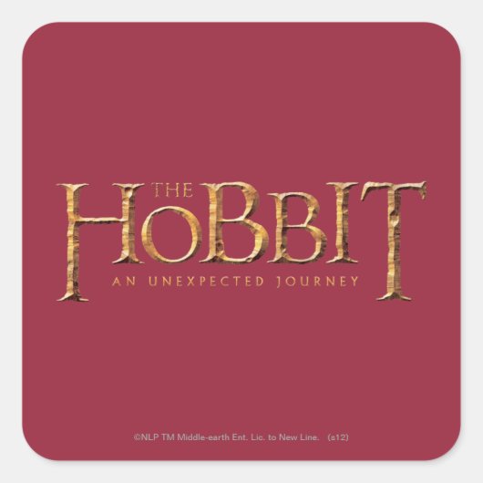 Das Hobbit-Logo ist texturiert Quadratischer Aufkleber (Vorderseite)