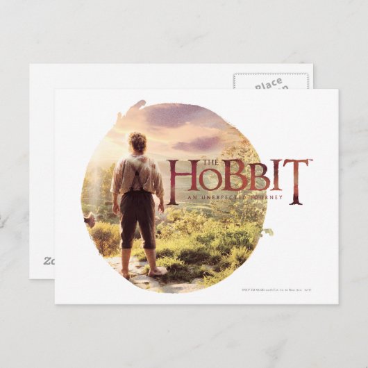 Das Hobbit-Logo mit BILBO BAGGINS™ Back Postkarte (Vorne/Hinten)