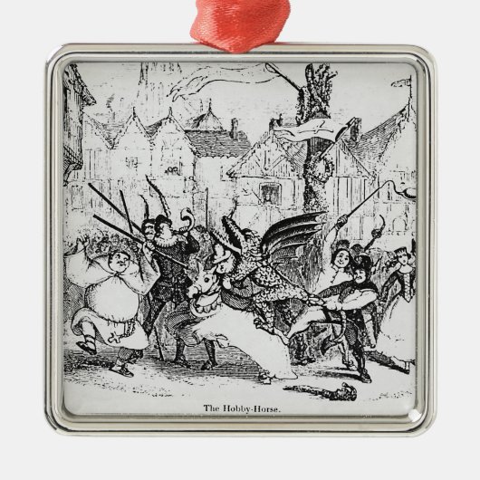 Das Hobby-Pferd Silbernes Ornament (Vorne)