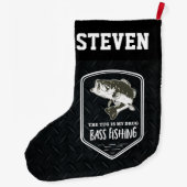 Das Hobby-Sport der Barschangeln-Zitat-Männer Großer Weihnachtsstrumpf (Rückseite)