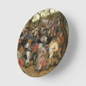 Das Hochzeits-Fest Runde Wanduhr (Winkel)