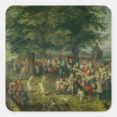 Das Hochzeitsbankett Quadratischer Aufkleber (Vorderseite)