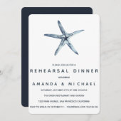 Das Hochzeitsessen der Blue Starfish Probe Einladung (Vorne/Hinten)