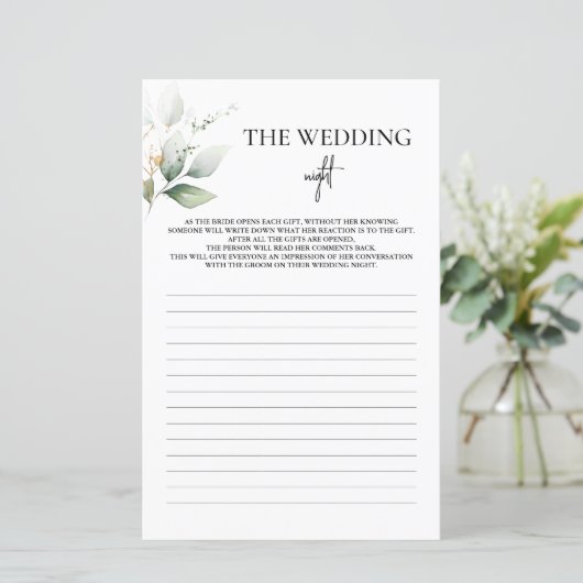 Das Hochzeitsnacht-Brautparty-Grünspiel (Stehend Vorderseite)