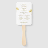 Das Hochzeitsprogramm für Blumen im Golden Hour Gr Fächer (Rückseite)