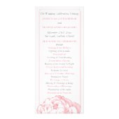 Das Hochzeitsprogramm für Hübsche Peony Floral Werbekarte (Vorne)