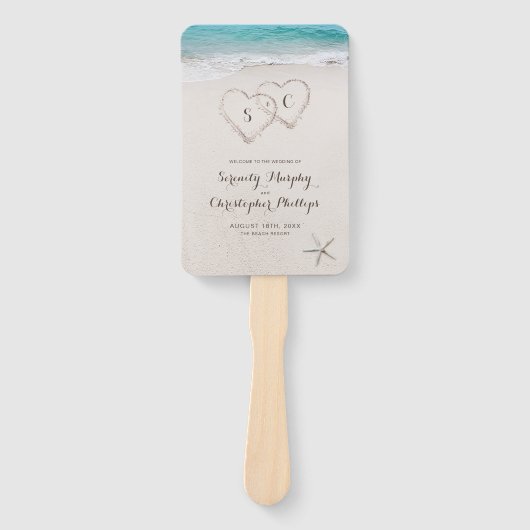 Das Hochzeitsprogramm für Sandstrände Fächer (Vorderseite)