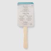 Das Hochzeitsprogramm für Sandstrände Fächer (Rückseite)