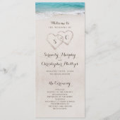 Das Hochzeitsprogramm für Sandstrände Programm (Vorderseite)