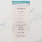 Das Hochzeitsprogramm für Sandstrände Programm (Rückseite)