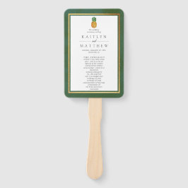 Das Hochzeitsprogramm für tropische Ananas Fächer