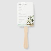 Das Hochzeitsprogramm für tropische Palmen Trees B Fächer (Vorderseite)