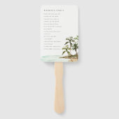 Das Hochzeitsprogramm für tropische Palmen Trees B Fächer (Rückseite)