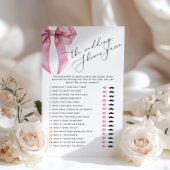 Das Hochzeitsschuhspiel Pink Bow Brautparty