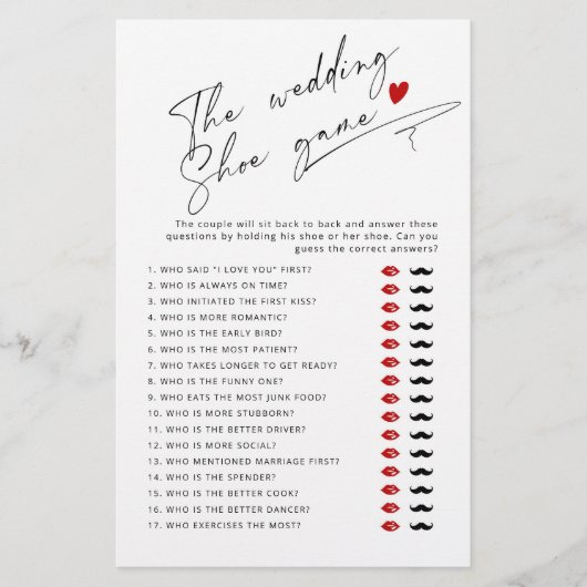 Das Hochzeitsschuhspiel Script Brautparty (Vorderseite)