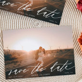 Das Hochzeitssemble Foto Moderne Schwarz und Weiß Save The Date