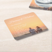 Das Hochzeitsspaßfest - Foto-Skript Rechteckiger Pappuntersetzer (angewinkelt)