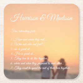 Das Hochzeitsspaßfest - Foto-Skript Rechteckiger Pappuntersetzer