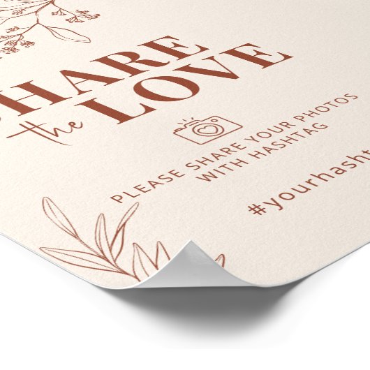 Das Hochzeitszeichen der Liebe teilen Poster (Ecke)