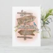 Das Hochzeitszeichen sagt Hand gezogen Wasserfarbe Einladung (Stehend Vorderseite)