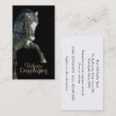 Das hohe Treten dapple gery Dressage Visitenkarte (Vorne/Hinten)