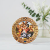 DAS HOLY FAMILY CHRISTMAS PARTY Blue Sapphire Gem Einladung (Stehend Vorderseite)