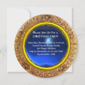 DAS HOLY FAMILY CHRISTMAS PARTY Blue Sapphire Gem Einladung (Rückseite)