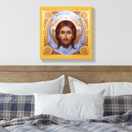 DAS HOLY MANDYLION-Icon auf Stretched-Leinwand Leinwanddruck (Insitu (Schlafzimmer))