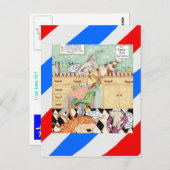 Das Holz Postkarte (Vorne/Hinten)