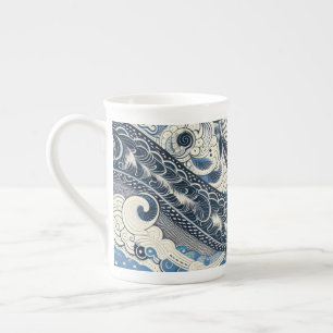 Das Home Studio Indigo Blüte Porzellantasse