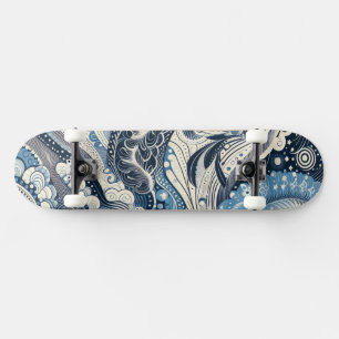 Das Home Studio Indigo Blüte Skateboard