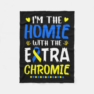 Das Homie mit Extra Chromie Down Syndrom Awarene Fleecedecke