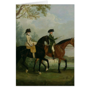 Das Hon. Marcia Pitt Reiten mit ihrem Bruder,