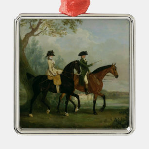 Das Hon. Marcia Pitt Reiten mit ihrem Bruder, Ornament Aus Metall