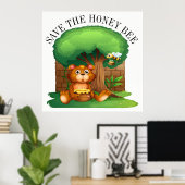Das Honey Bee Art Poster retten (Heimbüro)