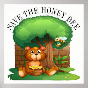 Das Honey Bee Art Poster retten
