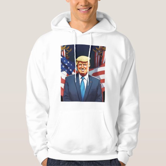 Das HOODIE-Design von Donald Trump mit wenig Läche Hoodie (Vorderseite)