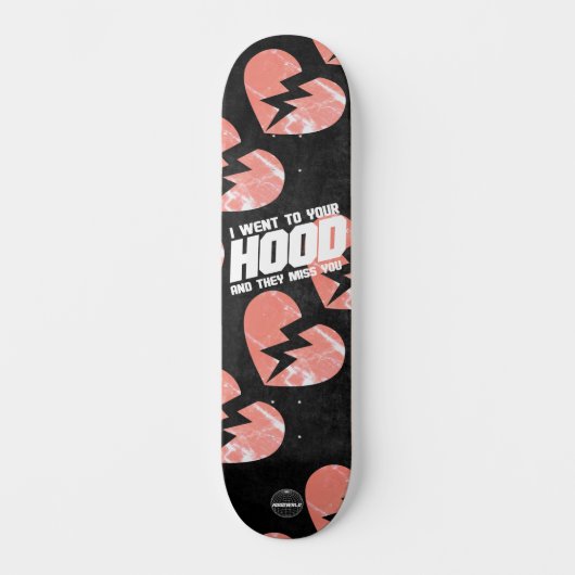 Das Hoodwill "Miss You" 8 1/4 Skateboard Deck (Vorderseite)