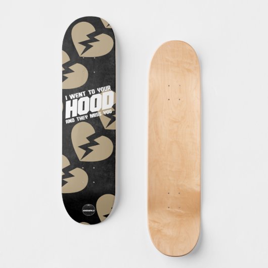 Das Hoodwill "Miss You" 8 1/4 Skateboard Deck (Vorderseite)
