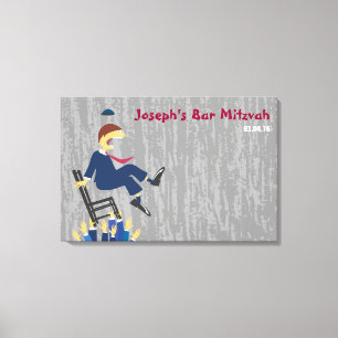 Das Hora Chair Dance Bar Mitzvah Sign-In Board Leinwanddruck