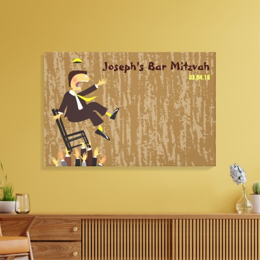 Das Hora Chair Dance Bar Mitzvah Sign-In Board Leinwanddruck (Insitu (Wohnzimmer))