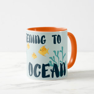Das Hören auf den Ozean, den Tag der Erde, Meerest Tasse